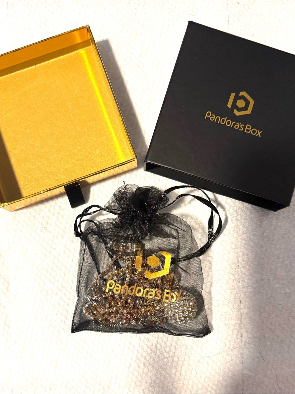 Pandora Tri-Color Layered Necklace with Pave Ball Pendant - Picture 13 of 16